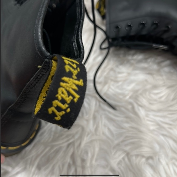 Doc Martens black Virginia Pascal Combat Boots SIZE 8 - Picture 5 of 12